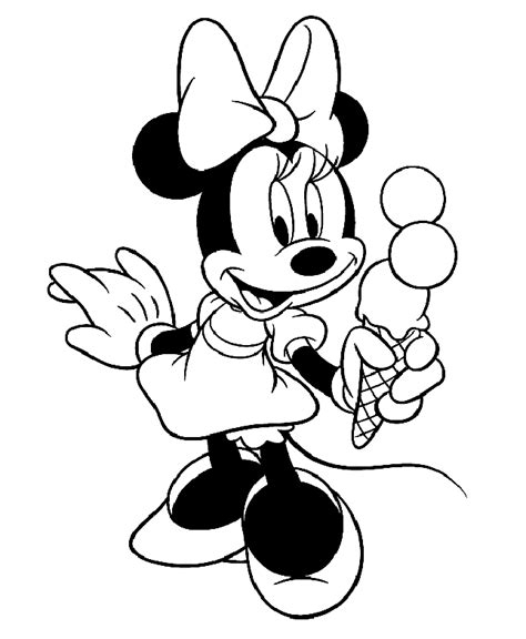 Sketsa Gambar Kartun Minnie Mouse Untuk Belajar Mewarnai Si Anak