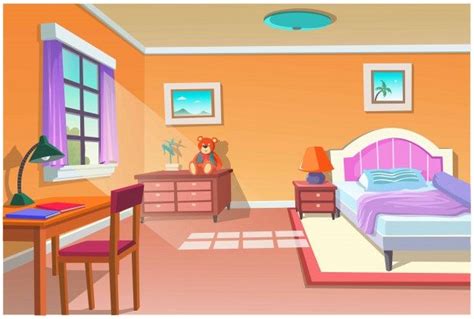 Graphic Of Cartoon Bedroom Download On Freepik Bedroom Design