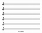 Blank Treble Clef Staff Paper | Free Sheet Music Template PDF