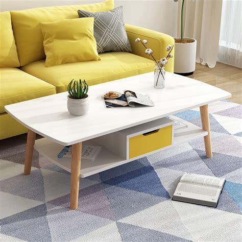 Modern Minimalist Living Room Small End Table Simple Home Coffee Table