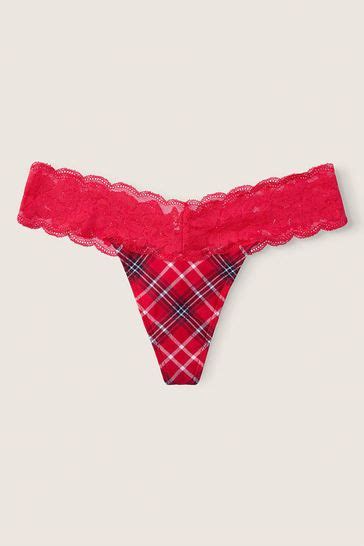 Buy Victorias Secret Pink Lace Trim Thong Knickers From The Victorias