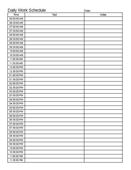 Weekly Schedule Template 5 Minutes Seven Things You Need To Know About