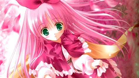 Cute Pink Anime Girl Drawing Anime Pink Cute Girl Blue Twintails Eyes