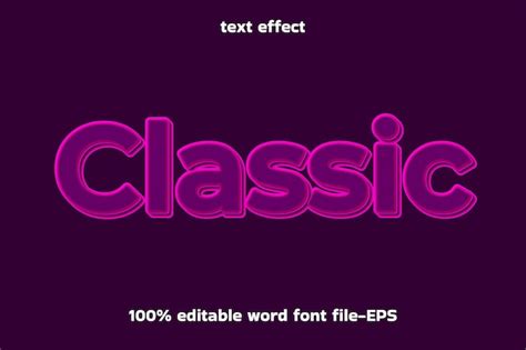 Premium Vector Text Effect Classic