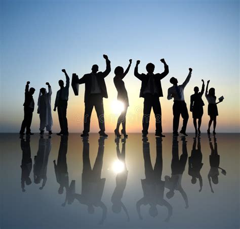 Group Of Business People Celebrating Success Concept Stock Photo