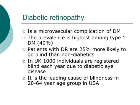 Ppt Diabetic Retinopathy Dr Powerpoint Presentation Free Download
