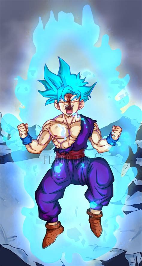 Extreme butōden , super saiyan blue is the most powerful super saiyan transformation. super saiyan blue Gohan by ferocitus | Chibi dragon, Anime ...