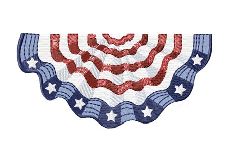 American Flag Bunting Embroidery Design Herrington Design