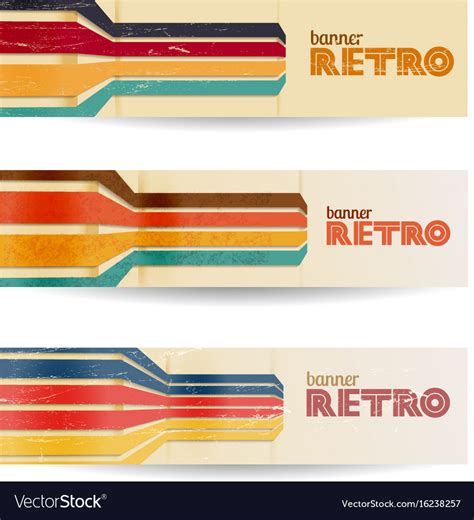 Abstract Retro Banners Set Royalty Free Vector Image
