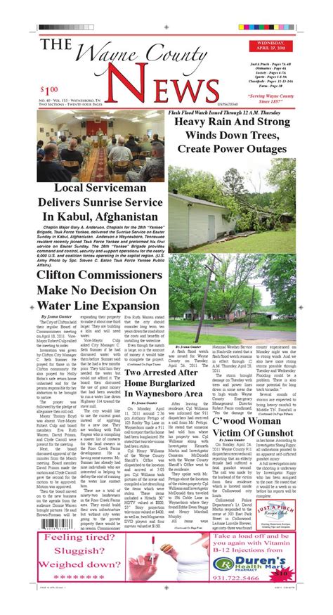 Wayne County News 04-27-11 by Chester County Independent - Issuu