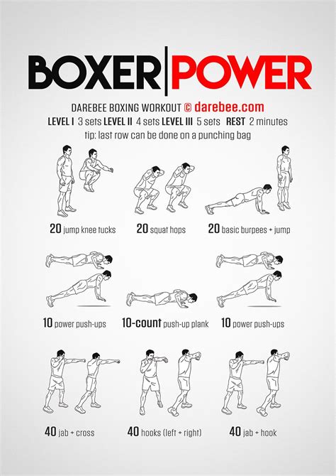 Boxer Power Workout Neilareydarebee Pinterest Workout Box And
