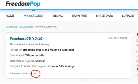 How To Downgrade Your Freedompop Free Internet Account