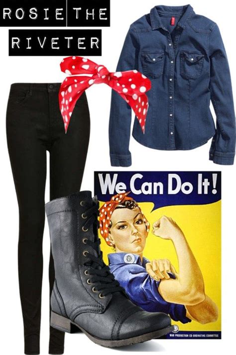 The way that i just pulled together a rosie the riveter costume without buying anything.halloween here i come. Easy Halloween Costume - Rosie the Riveter | Last minute ...