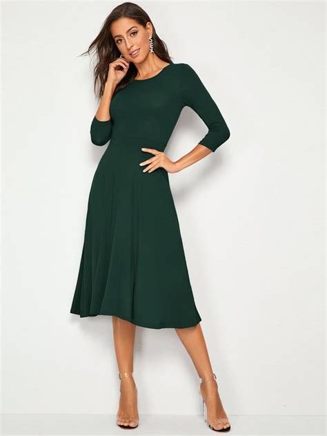 Solid Fit and Flare Dress for Sale Australia| New Collection Online