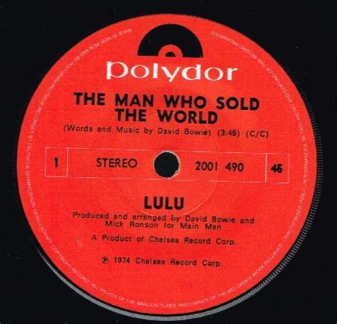 lulu the man who sold the world 1974 vinyl discogs