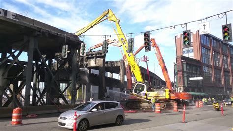 Seattle Viaduct Demolition Beginning Youtube