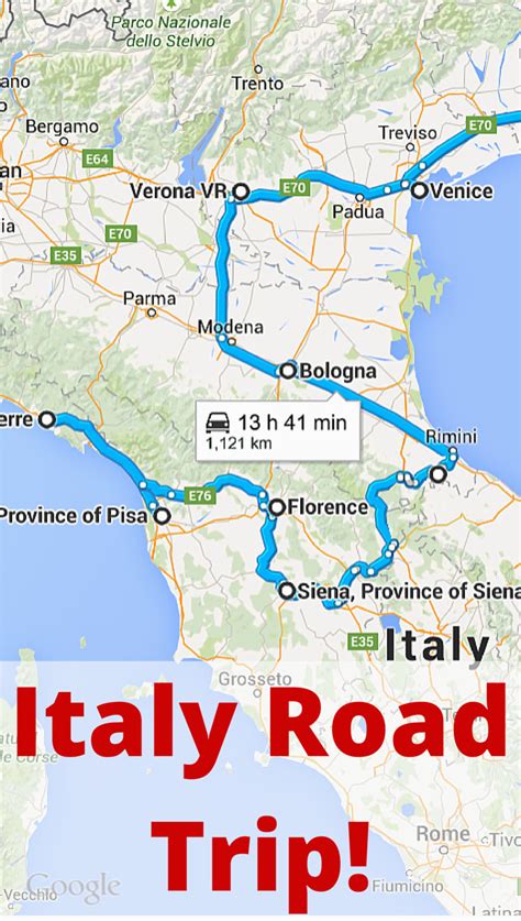 Road Map Of Italy With Distance Secretmuseum