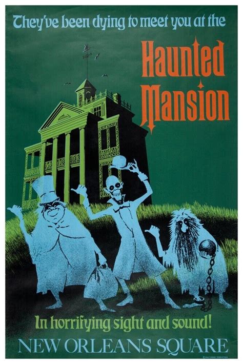 Haunted Mansion Disneyland Collector Poster Buy Any 2 Get Any 1
