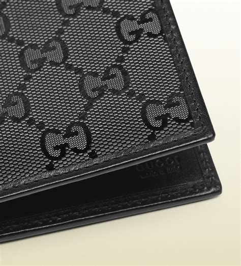 Gucci Gg Imprime Leather Bi Fold Wallet In Black For Men Lyst