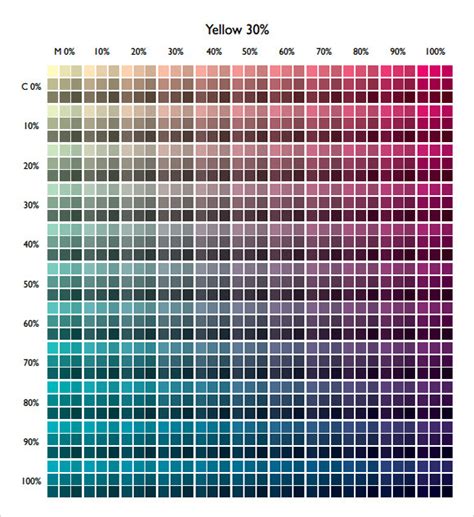 FREE Sample CMYK Color Chart Templates In PDF MS Word