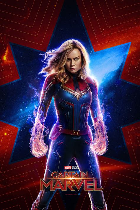 Captain Marvel Poster Sketsa