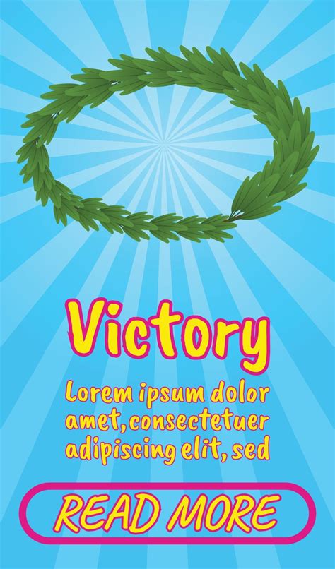 Victory Concept Banner Comics Isometric Style 8290721 Vector Art At