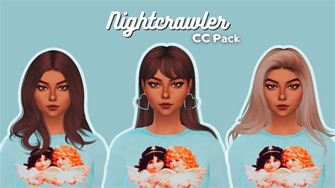 Nightcrawler Hair Cc Pack Pack De Cabelos Femininos Nightcrawler Para