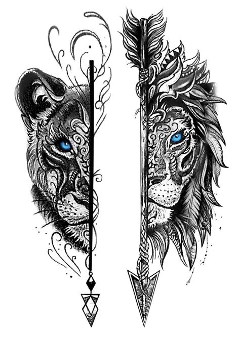 Lion Lioness Couple Tatt Tatuaggi Leone Tatuaggi Phoenix Idee Per