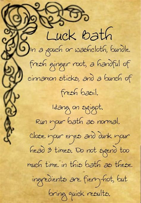 Luck Bath By Minimissmelissa On Deviantart Luck Spells Spells For