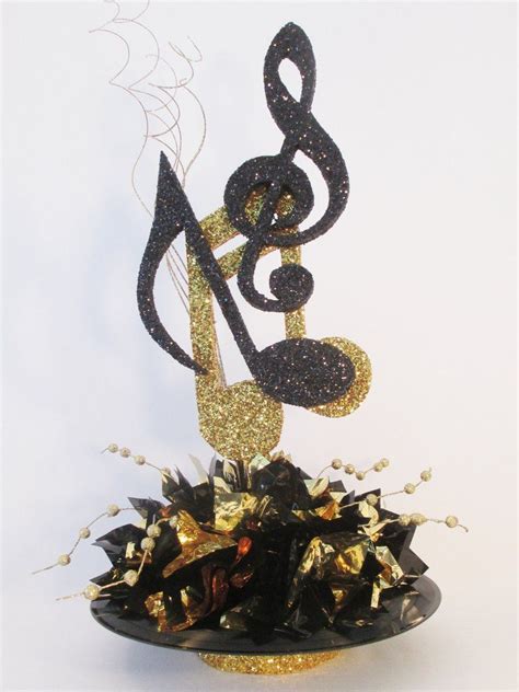 Musical Notes On Record Centerpiece Music Party Centerpieces Music