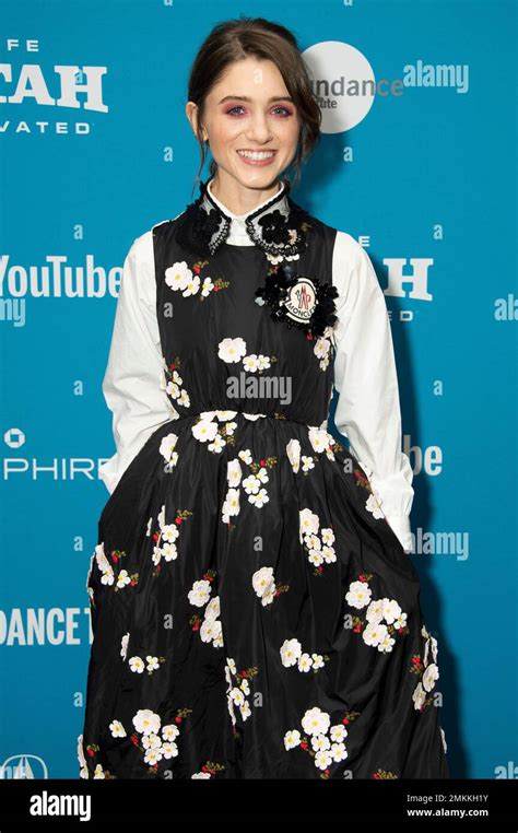 Actress Natalia Dyer Poses At The Premiere Of Velvet Buzzsaw During The Sundance Film