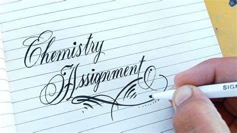 How To Write Chemistry Assignment In Calligraphy Youtube