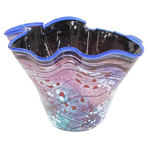 Postmodern Organic Form Blown Glass Bowl For Sale At 1stdibs