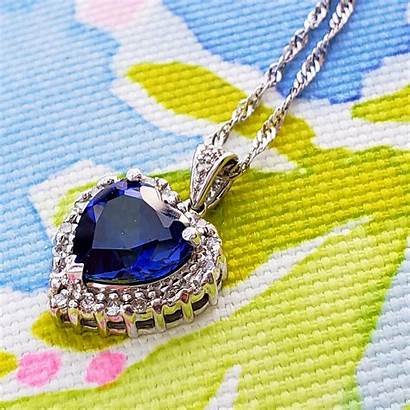 Sapphire Heart Diamond Pendant 14k Necklace Ruby