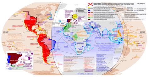 Diachronic Spanish Empire Map Understood As The Maps On The Web