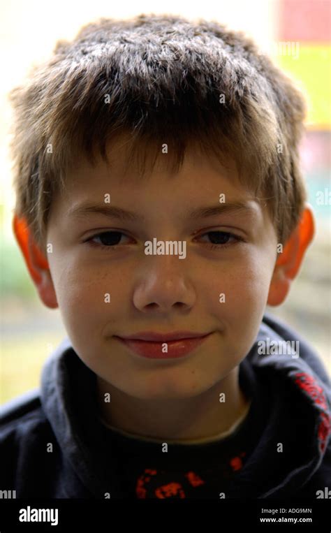 Preteen Caucasian Portrait Boy Male Stock Photo Alamy