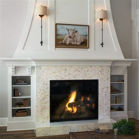 Fireplace Is Calacatta Borghini Marble Mosaics In 2 Arabesque In Honed
