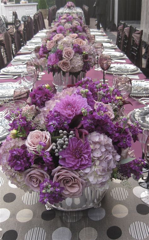 Elegant Purple Wedding Centerpieces Popular Wedding Colors Purple