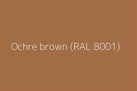 Ochre Brown RAL 8001 Color HEX Code