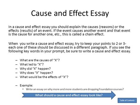 The Thesis Statement In A Cause And Effect Essay Should Saffnami82 Blog