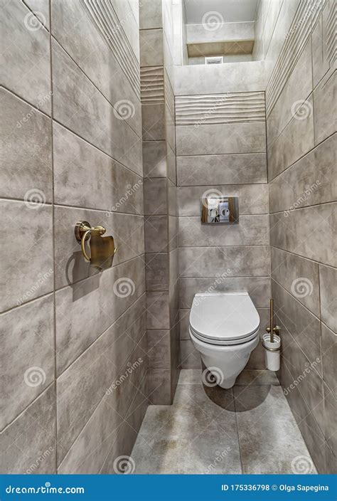Toilet Bowl In The Toilet Room Modern Design Stock Photo Image Of