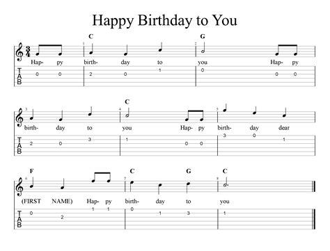 Happy Birthday Tab And Sheet Music