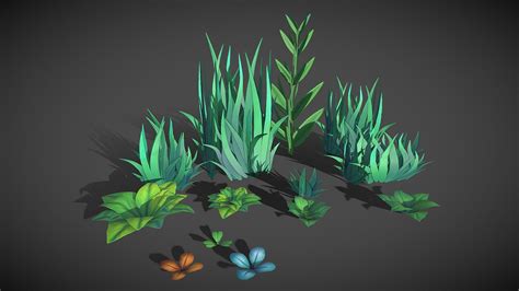 Stylized Grass And Plants Buy Royalty Free 3d Model By Marcrojas Ce82bfc Sketchfab Store