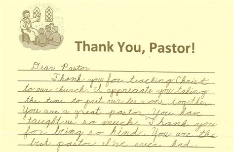 Pastor Appreciation Letter Sample