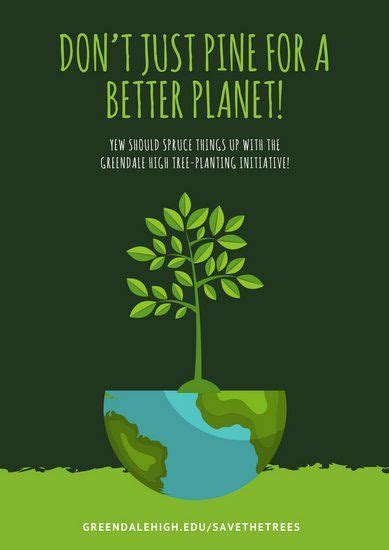 Environmental campaigns are big efforts in support of a sustainable future. Green Illustration Environmental Protection Poster ...