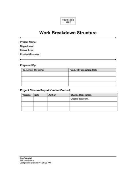 30 Work Breakdown Structure Templates Free Template Lab