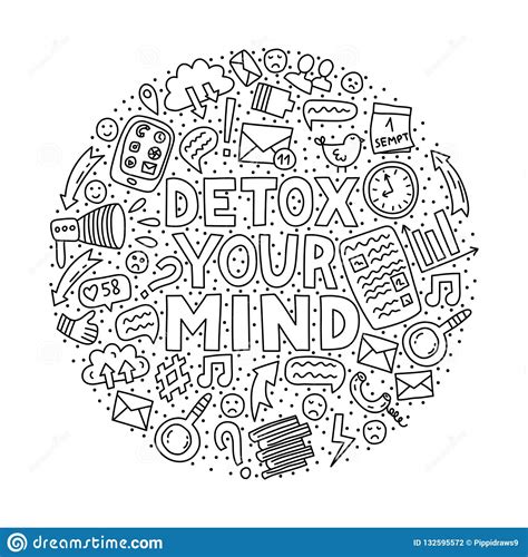 Detox Mind Map Flowchart Stock Photography 203280266