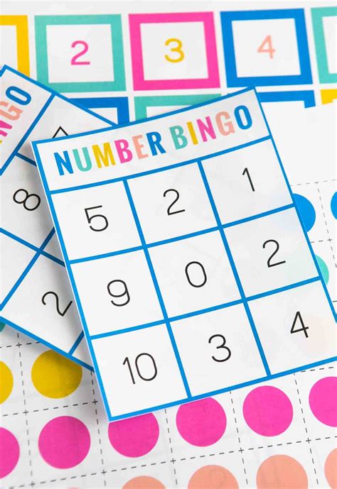 Colorful Number Bingo Card Bingo Cards Printable Free Printable