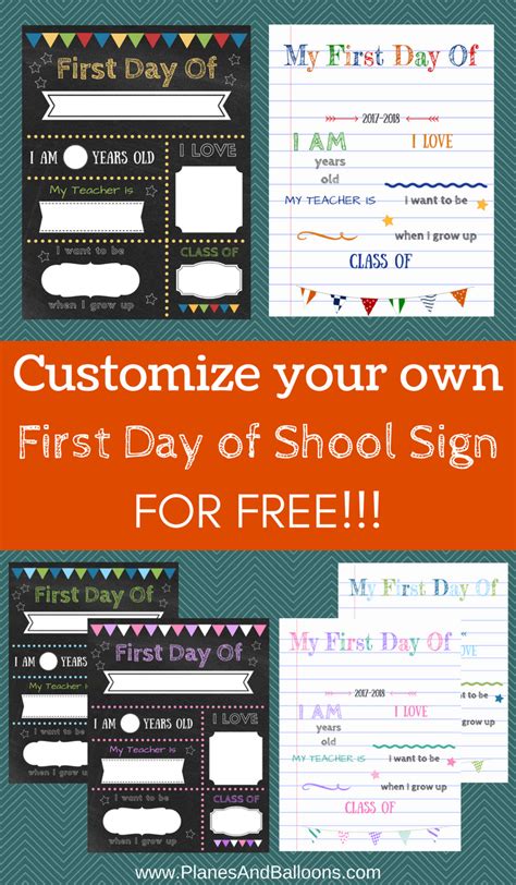 Printable First Day Of School Signs All You Need Infos