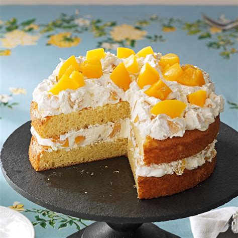 Cake With Peaches Recipe Peach Cake Recipes Desserts Peach Recipe
